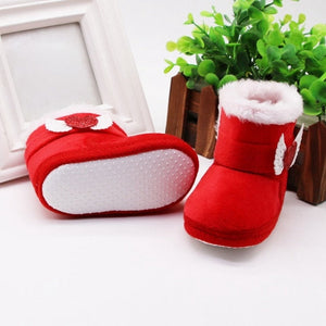 Warm Newborn Toddler Boots Winter First Walkers baby Girls Boys Shoes Soft Sole Fur Snow Booties for 0-18M