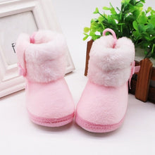 Carregar imagem no visualizador da galeria, Warm Newborn Toddler Boots Winter First Walkers baby Girls Boys Shoes Soft Sole Fur Snow Booties for 0-18M
