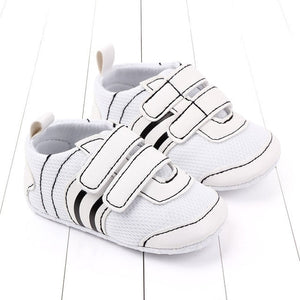 New newborn baby boy shoes Pink stripe Patch Casual soft bottom non-slip breathable new born baby girls Infant toddler shoes