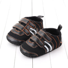 Carregar imagem no visualizador da galeria, New newborn baby boy shoes Pink stripe Patch Casual soft bottom non-slip breathable new born baby girls Infant toddler shoes
