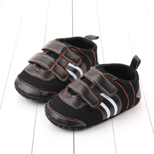 New newborn baby boy shoes Pink stripe Patch Casual soft bottom non-slip breathable new born baby girls Infant toddler shoes