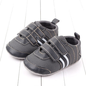 New newborn baby boy shoes Pink stripe Patch Casual soft bottom non-slip breathable new born baby girls Infant toddler shoes