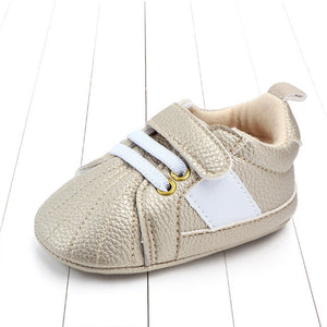 New newborn baby boy shoes Pink stripe Patch Casual soft bottom non-slip breathable new born baby girls Infant toddler shoes