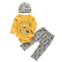 Carregar imagem no visualizador da galeria, Newborn Baby Boys Girls Clothes Daddy/Mummy Letter 3Pcs Outfits Set Long Sleeve T-shirt+Pants Infant Toddler Clothing Suit
