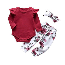 Carregar imagem no visualizador da galeria, Newborn Baby Boys Girls Clothes Daddy/Mummy Letter 3Pcs Outfits Set Long Sleeve T-shirt+Pants Infant Toddler Clothing Suit
