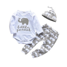 Cargar imagen en el visor de la galería, 3 Pcs Newborn Baby Boys Clothes Set Cloud Print Cotton Long Sleeve T-Shirt+Casual Solid Color Pant+Hat Infant Clothing Outfits
