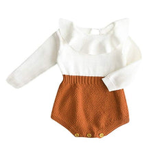 Carregar imagem no visualizador da galeria, Newborn Baby Girl Clothing Rompers Wool Knitting Tops Long Sleeve Romper Warm Outfits Clothes Baby Girls
