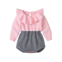 Carregar imagem no visualizador da galeria, Newborn Baby Girl Clothing Rompers Wool Knitting Tops Long Sleeve Romper Warm Outfits Clothes Baby Girls
