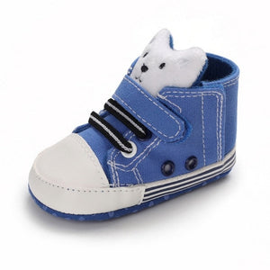 1 Pair Autumn Baby Shoes Kids Boy Girl Fox Head Lace Cotton Cloth First Walker Anti-slip Soft Sole BabyToddler Shoes Sneakers