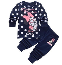 Cargar imagen en el visor de la galería, Autumn Children&#39;s Clothing Sets Sleepwear Clothes Kids Mickey Collection Pajamas Set Baby Girls Pijamas Minnie Pyjamas
