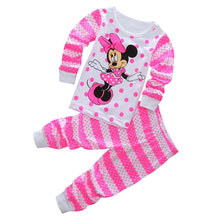 Cargar imagen en el visor de la galería, Autumn Children&#39;s Clothing Sets Sleepwear Clothes Kids Mickey Collection Pajamas Set Baby Girls Pijamas Minnie Pyjamas
