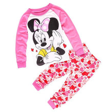 Cargar imagen en el visor de la galería, Autumn Children&#39;s Clothing Sets Sleepwear Clothes Kids Mickey Collection Pajamas Set Baby Girls Pijamas Minnie Pyjamas
