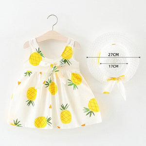 Melario Baby Clothing Sets 2020 Summer Sleeveless Dress Girls Three Piece Sets Short Pants+Dress Set Stripe Patten For Baby 6-24