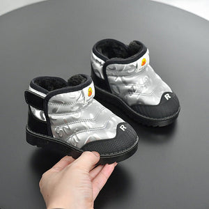 Winter Baby Girls Boys Snow Boots Warm Outdoor Children Boots Waterproof Non-slip Kids Plush Boots Infant Cotton Shoes