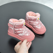 Carregar imagem no visualizador da galeria, Winter Baby Girls Boys Snow Boots Warm Outdoor Children Boots Waterproof Non-slip Kids Plush Boots Infant Cotton Shoes
