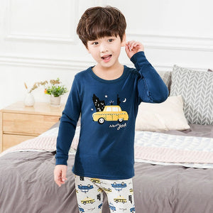 Baby Kids Pajamas Sets Cotton Boys Sleepwear Suit Autumn Girls Pajamas Long Sleeve Pijamas Tops+Pants 2pcs Children Clothing