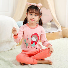 将图片加载到图库查看器，Baby Kids Pajamas Sets Cotton Boys Sleepwear Suit Autumn Girls Pajamas Long Sleeve Pijamas Tops+Pants 2pcs Children Clothing
