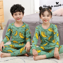 将图片加载到图库查看器，Baby Kids Pajamas Sets Cotton Boys Sleepwear Suit Autumn Girls Pajamas Long Sleeve Pijamas Tops+Pants 2pcs Children Clothing
