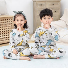 将图片加载到图库查看器，Baby Kids Pajamas Sets Cotton Boys Sleepwear Suit Autumn Girls Pajamas Long Sleeve Pijamas Tops+Pants 2pcs Children Clothing
