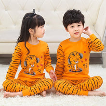 将图片加载到图库查看器，Baby Kids Pajamas Sets Cotton Boys Sleepwear Suit Autumn Girls Pajamas Long Sleeve Pijamas Tops+Pants 2pcs Children Clothing
