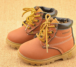 2020 Winter Children's Boots Girls Boys Plush Martin Boots Casual Warm Ankle Shoes Kids Fashion Sneakers Baby Snow Boots