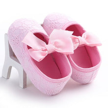 Cargar imagen en el visor de la galería, Emmababy Infant Baby Girl Shoes Bowknot Anti-Slip Soft Sole Hook First Walkers Toddler Infant Baby Girl Kids Shoes 0-18M 3 Color
