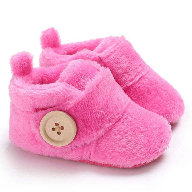 Newborn Baby Shoes Boy Girl Solid Toddler First Walkers Booties Cotton Comfort Soft Anti-slip Warm Infant Crib Shoes