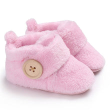 Carregar imagem no visualizador da galeria, Newborn Baby Shoes Boy Girl Solid Toddler First Walkers Booties Cotton Comfort Soft Anti-slip Warm Infant Crib Shoes
