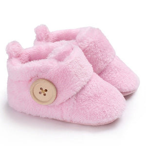 Newborn Baby Shoes Boy Girl Solid Toddler First Walkers Booties Cotton Comfort Soft Anti-slip Warm Infant Crib Shoes