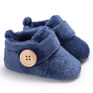 Newborn Baby Shoes Boy Girl Solid Toddler First Walkers Booties Cotton Comfort Soft Anti-slip Warm Infant Crib Shoes