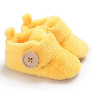 Newborn Baby Shoes Boy Girl Solid Toddler First Walkers Booties Cotton Comfort Soft Anti-slip Warm Infant Crib Shoes