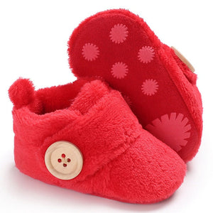 Newborn Baby Shoes Boy Girl Solid Toddler First Walkers Booties Cotton Comfort Soft Anti-slip Warm Infant Crib Shoes