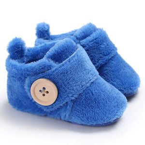 Newborn Baby Shoes Boy Girl Solid Toddler First Walkers Booties Cotton Comfort Soft Anti-slip Warm Infant Crib Shoes