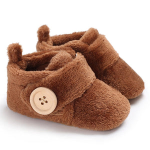 Newborn Baby Shoes Boy Girl Solid Toddler First Walkers Booties Cotton Comfort Soft Anti-slip Warm Infant Crib Shoes