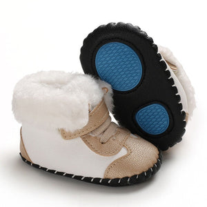 Newborn Baby Shoes Boy Girl Solid Toddler First Walkers Booties Cotton Comfort Soft Anti-slip Warm Infant Crib Shoes