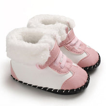 Carregar imagem no visualizador da galeria, Newborn Baby Shoes Boy Girl Solid Toddler First Walkers Booties Cotton Comfort Soft Anti-slip Warm Infant Crib Shoes
