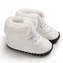 Carregar imagem no visualizador da galeria, Newborn Baby Shoes Boy Girl Solid Toddler First Walkers Booties Cotton Comfort Soft Anti-slip Warm Infant Crib Shoes
