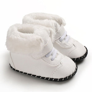 Newborn Baby Shoes Boy Girl Solid Toddler First Walkers Booties Cotton Comfort Soft Anti-slip Warm Infant Crib Shoes