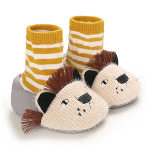 Newborn Baby Shoes Boy Girl Solid Toddler First Walkers Booties Cotton Comfort Soft Anti-slip Warm Infant Crib Shoes