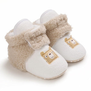 Newborn Baby Shoes Boy Girl Solid Toddler First Walkers Booties Cotton Comfort Soft Anti-slip Warm Infant Crib Shoes