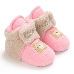 Newborn Baby Shoes Boy Girl Solid Toddler First Walkers Booties Cotton Comfort Soft Anti-slip Warm Infant Crib Shoes