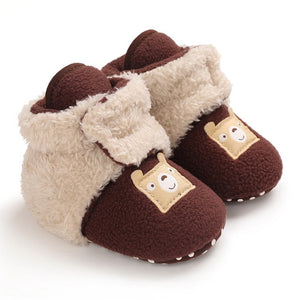 Newborn Baby Shoes Boy Girl Solid Toddler First Walkers Booties Cotton Comfort Soft Anti-slip Warm Infant Crib Shoes