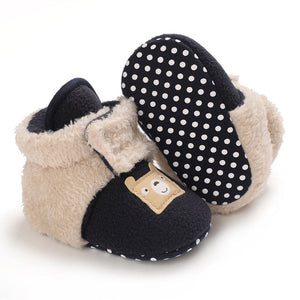 Newborn Baby Shoes Boy Girl Solid Toddler First Walkers Booties Cotton Comfort Soft Anti-slip Warm Infant Crib Shoes