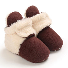 Carregar imagem no visualizador da galeria, Newborn Baby Shoes Boy Girl Solid Toddler First Walkers Booties Cotton Comfort Soft Anti-slip Warm Infant Crib Shoes
