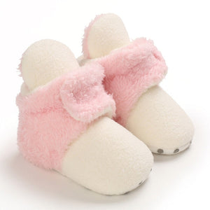 Newborn Baby Shoes Boy Girl Solid Toddler First Walkers Booties Cotton Comfort Soft Anti-slip Warm Infant Crib Shoes