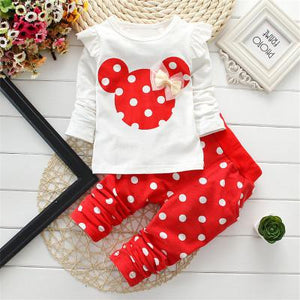 2020 Spring New Children's Clothing Fashion Baby Girl Out 2pcs Suit Coat +Pant Cartoon Set Newborn Baby Cotton Clothes Suit