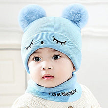 Cargar imagen en el visor de la galería, Autumn Winter Children Hats Pom Pom Ball Hat Kids Beanies Cap Girls Boys Warm Wool Hooded Hat Baby Scarves Toddler Caps
