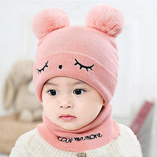 Cargar imagen en el visor de la galería, Autumn Winter Children Hats Pom Pom Ball Hat Kids Beanies Cap Girls Boys Warm Wool Hooded Hat Baby Scarves Toddler Caps
