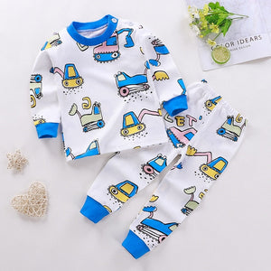 Unisex 2Pcs/set 6M-5T cotton underwear set pants boy babies home pajamas winter baby clothing thanksgiving baby Girl Baby's Sets