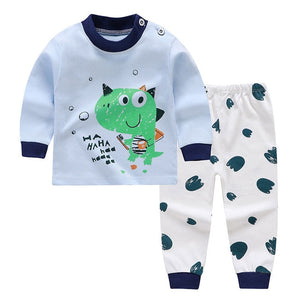 Unisex 2Pcs/set 6M-5T cotton underwear set pants boy babies home pajamas winter baby clothing thanksgiving baby Girl Baby's Sets